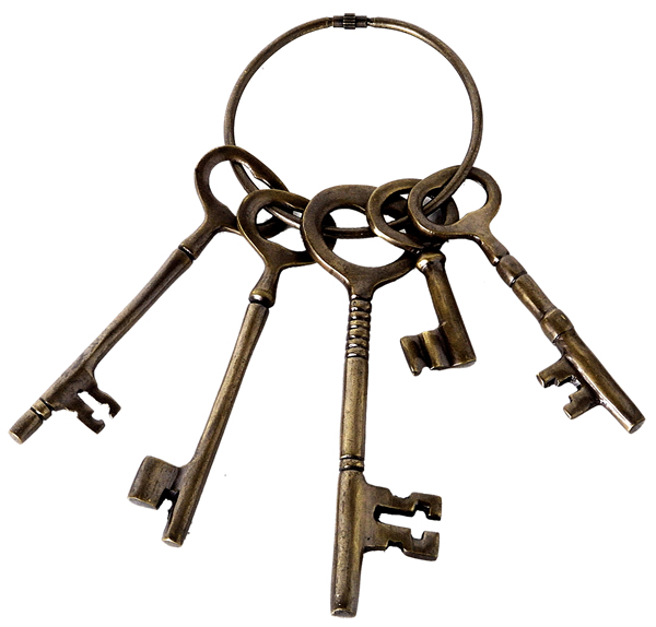 Jailer�s Prison Keys with Antique Finish